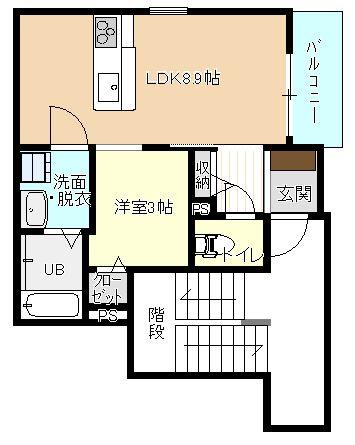 プライムステージ松福Iの間取り