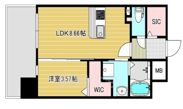 福岡市中央区谷のマンションの間取り