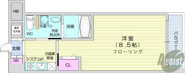 仙台市青葉区立町のマンションの間取り