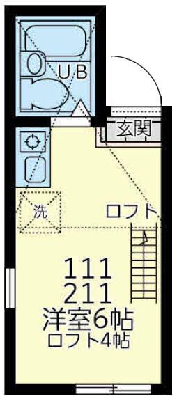 横浜市港北区小机町のアパートの間取り