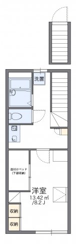 立川市若葉町のアパートの間取り