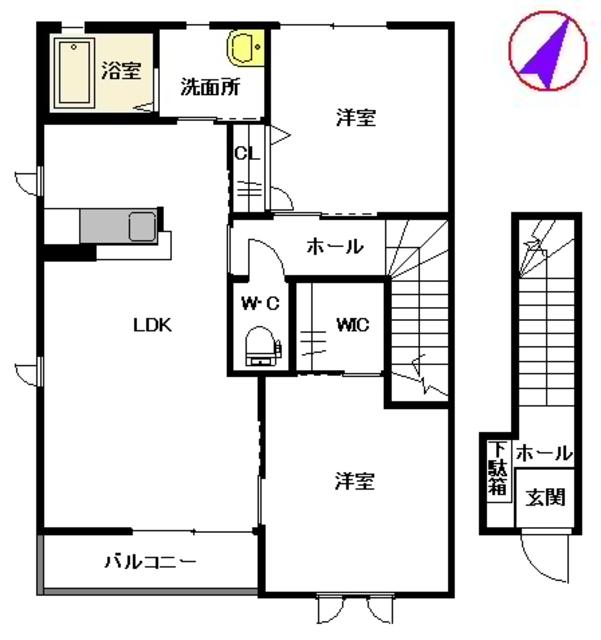 シャーメゾン桜　Ｃ棟の間取り