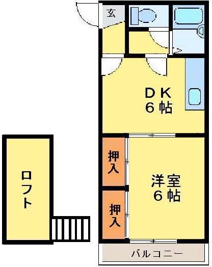 レオパレス若葉第１６の間取り