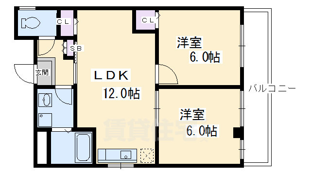 京都市中京区藤本町のマンションの間取り