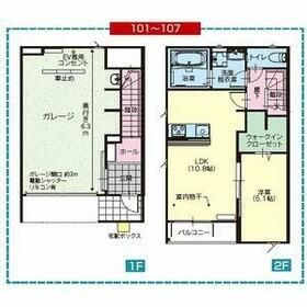 宇都宮市兵庫塚町のアパートの間取り