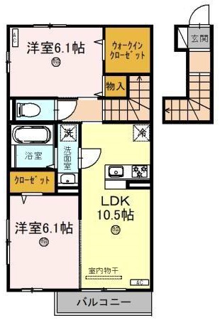 ラビアンローズ三木の間取り