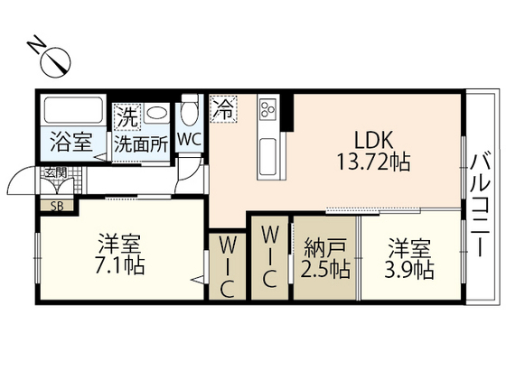 広島市西区庚午中のアパートの間取り