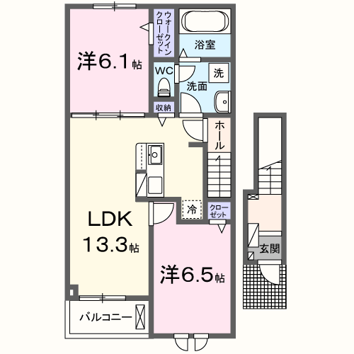 リバーストーン　マキバ　IIの間取り