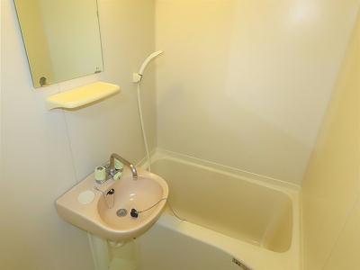 バス・シャワールーム　洗面台とユニット式のお風呂です