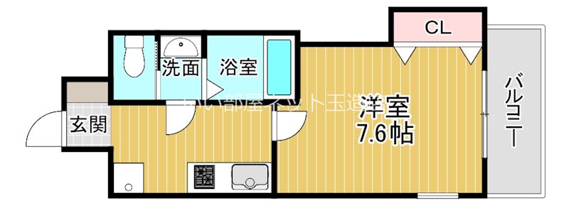 東大阪市長堂のマンションの間取り