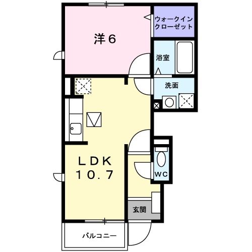 加賀市作見町のアパートの間取り