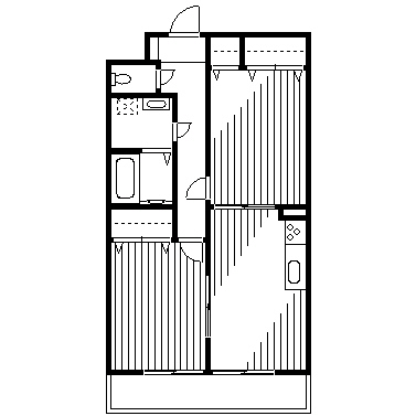 【横浜市鶴見区鶴見中央のマンションの間取り】