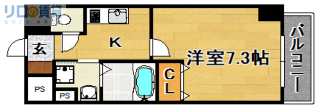 大阪市東淀川区淡路のマンションの間取り