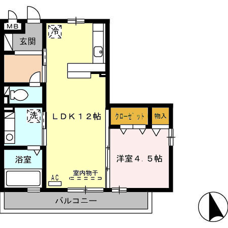 D-Room中川原の間取り