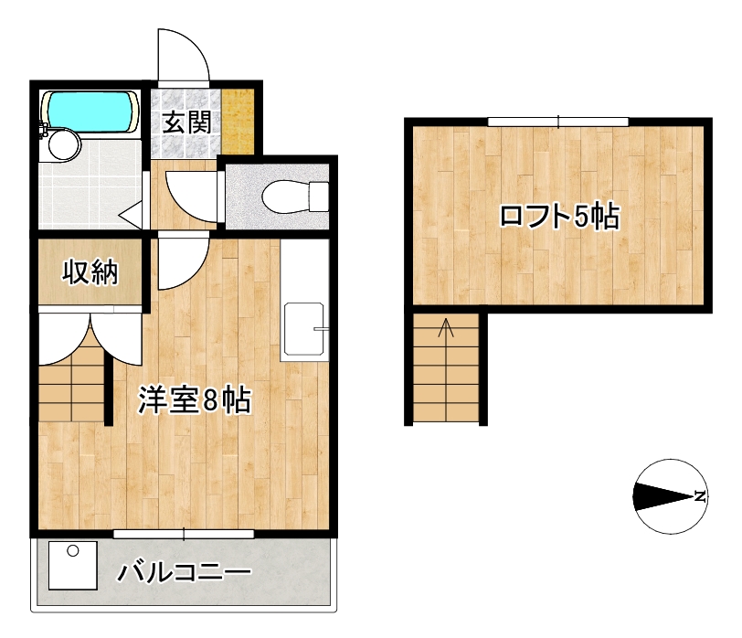 南国市駅前町のアパートの間取り