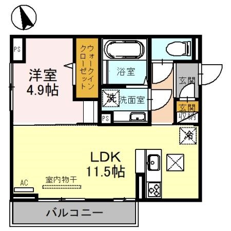 D-ROOM女池上山IIの間取り