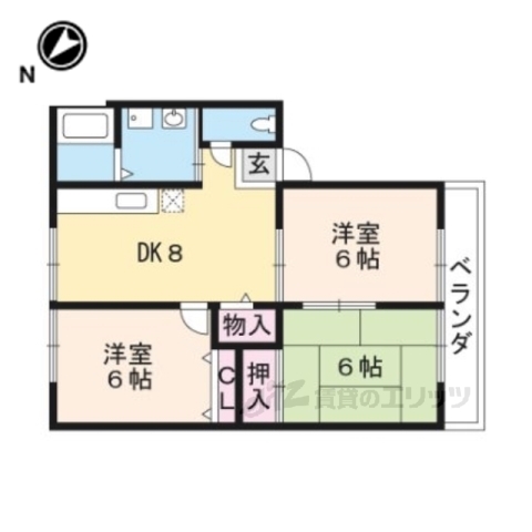 守山市吉身のアパートの間取り