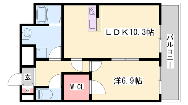 Capital．ｉ姫路の間取り