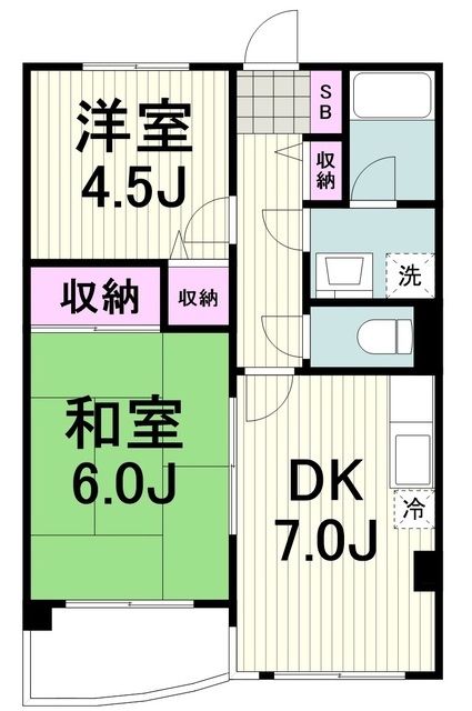 横浜市都筑区茅ケ崎東のマンションの間取り