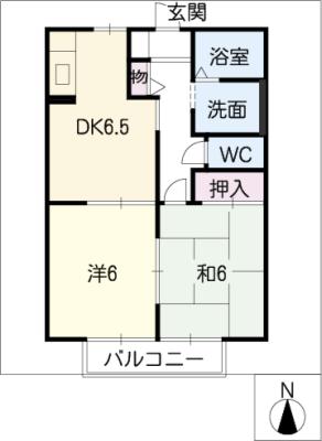 グレースメゾン小柳Ｃ棟の間取り