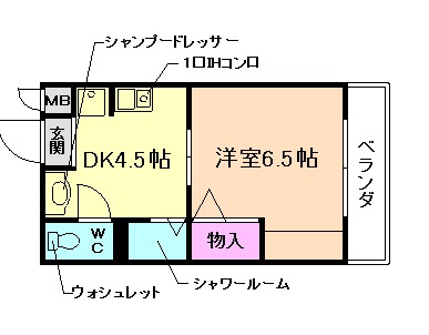 池田市八王寺のマンションの間取り