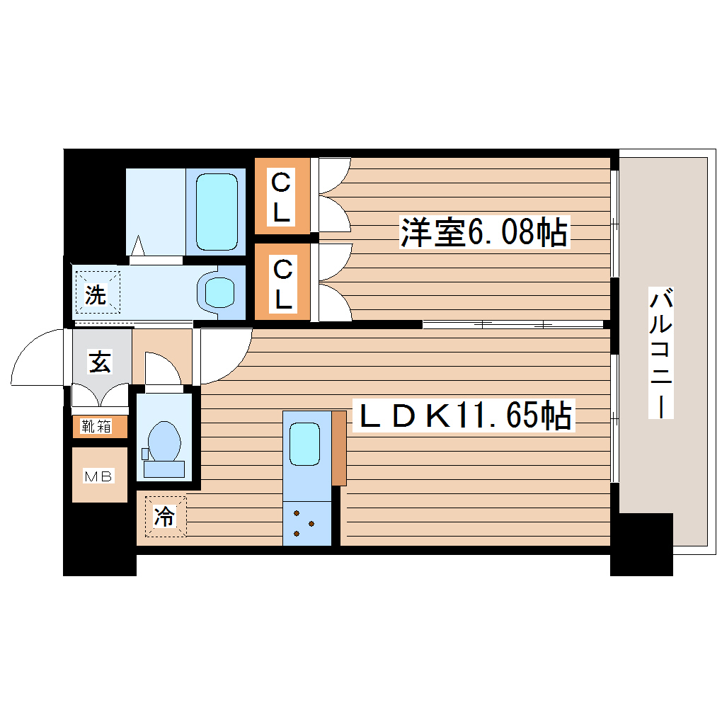 アルティザ仙台花京院の間取り