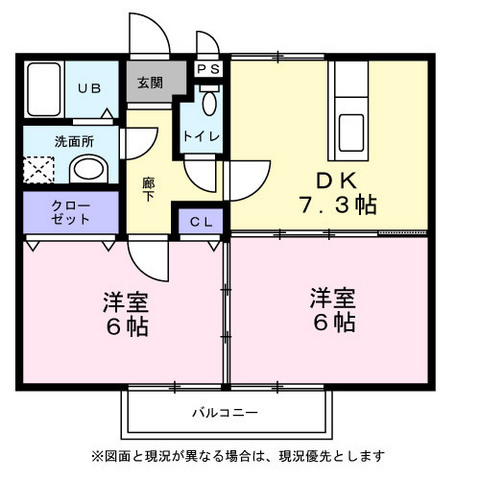 シティーハイツ　マリーローランサンＡ棟の間取り