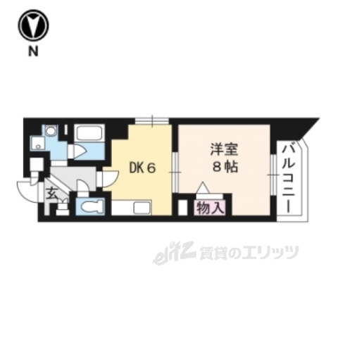 【京都市下京区船鉾町のマンションの間取り】