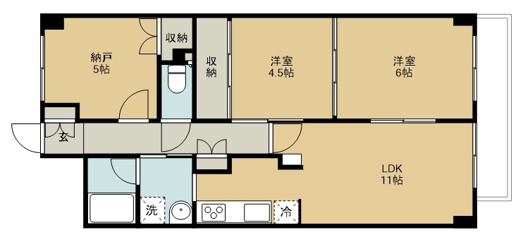 ロイヤルヒルズ東仙台の間取り