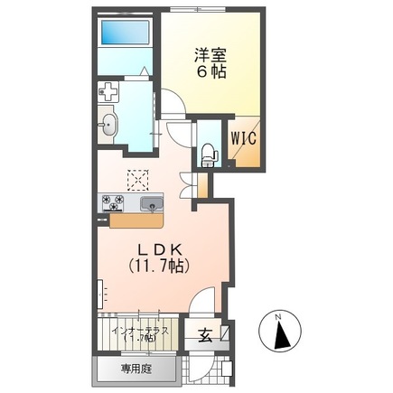 豊川市中央通のアパートの間取り