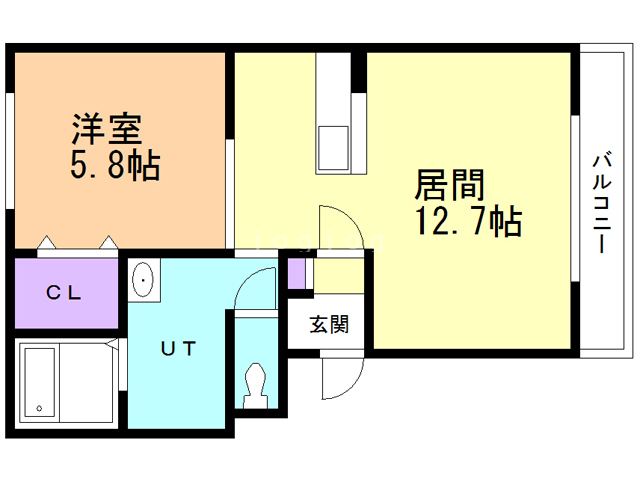 函館市西桔梗町のマンションの間取り