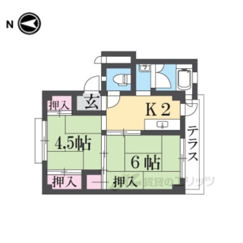 ビレッジハウス曽大根１号棟の間取り