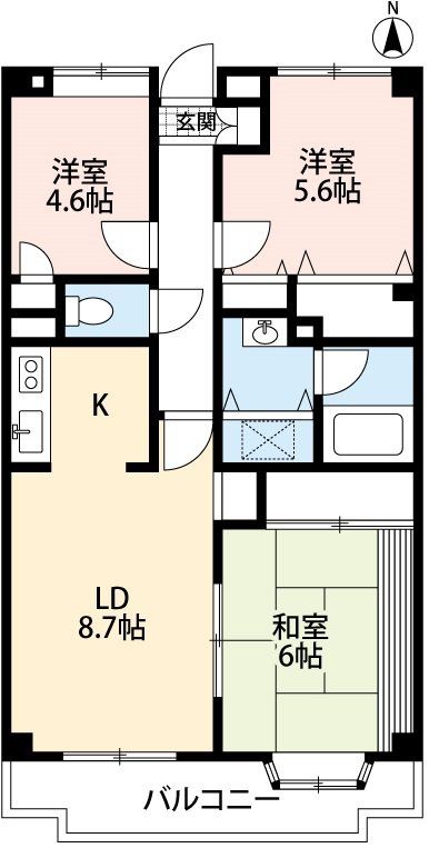 クレール椿峰の間取り