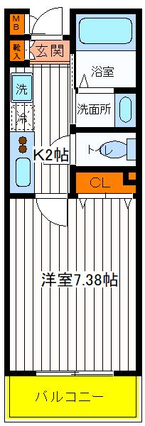 立川市柏町のマンションの間取り