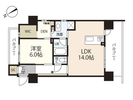 【広島市南区南蟹屋のマンションの間取り】