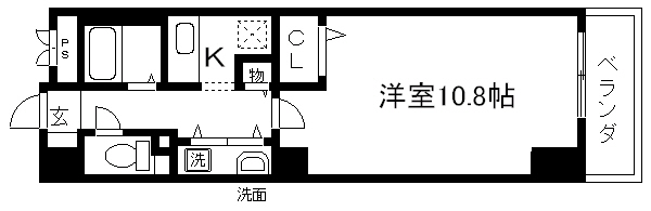 京都市下京区本覚寺前町のマンションの間取り