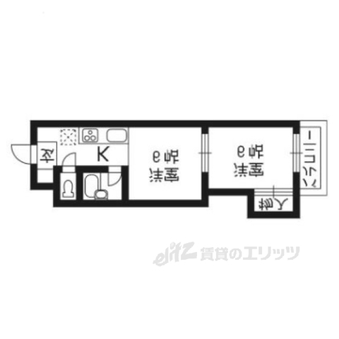 【京都市右京区西院西今田町のマンションの間取り】