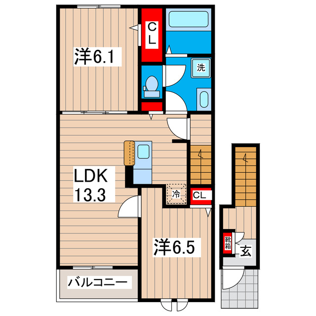 グランメゾン・東多賀の間取り