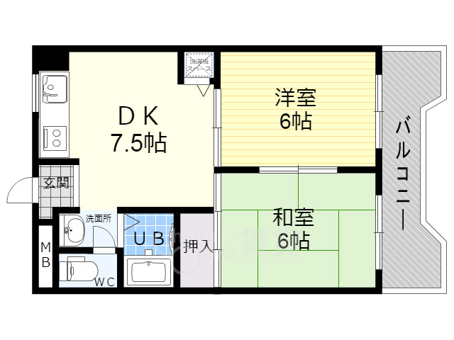 須賀の森シティハイツの間取り