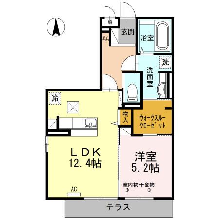 サンフラワー広田　Ｂの間取り