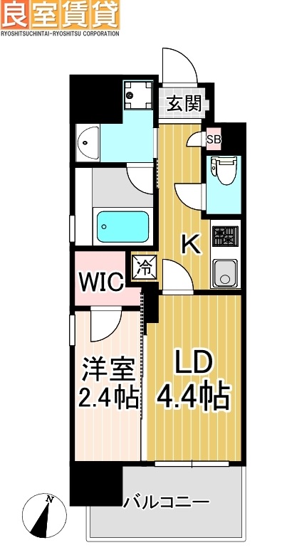 名古屋市中区新栄のマンションの間取り