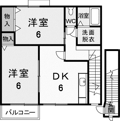 比企郡小川町大字小川のアパートの間取り