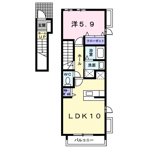 オーブ　トワＫの間取り