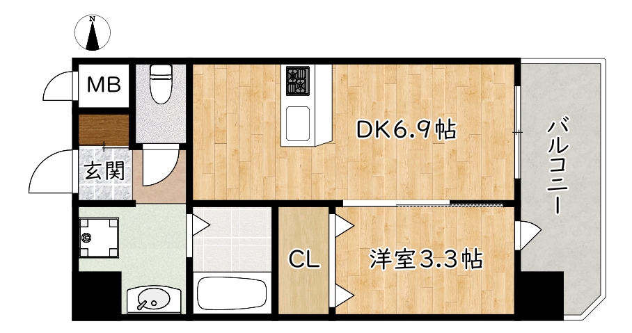 第17千里ハイツの間取り