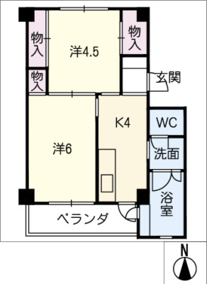 ビレッジハウス笠神2号棟の間取り