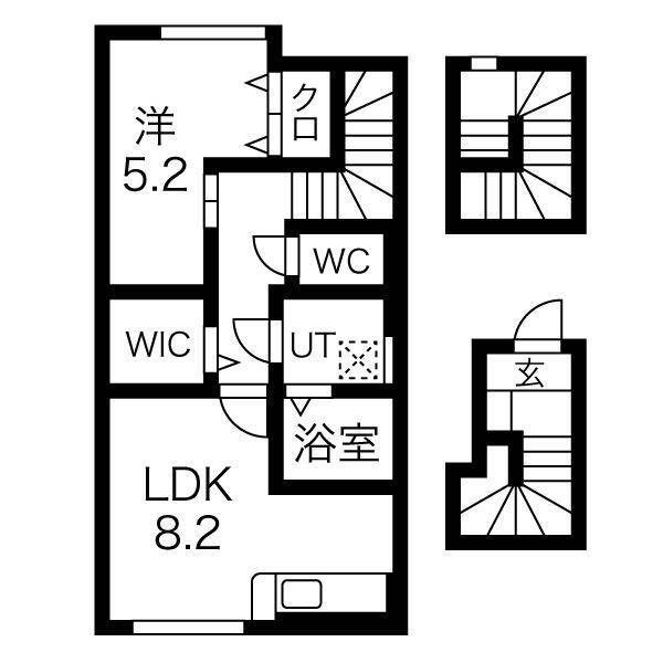 東根市大字蟹沢のアパートの間取り