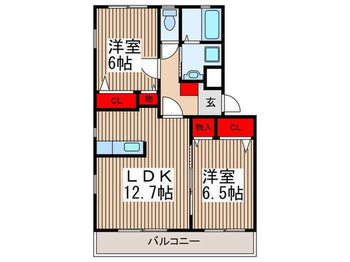 ルネスKMIIIの間取り写真