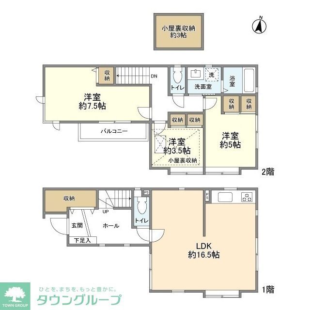祖師谷2丁目貸家の間取り写真