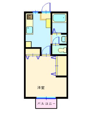 相模原市南区北里のアパートの間取り