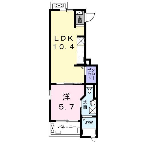 ルミエ－ル　ハタの間取り